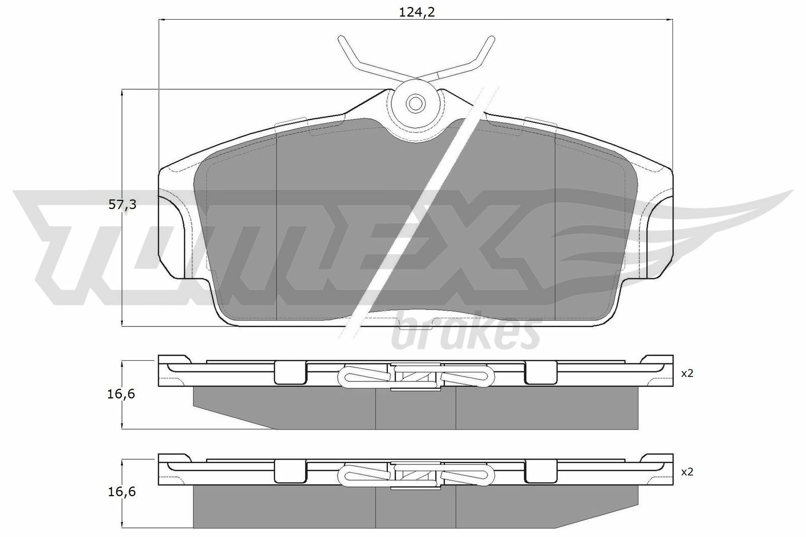 Sada brzdových platničiek kotúčovej brzdy TOMEX Brakes